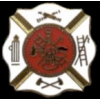 FIRE DEPARTMENT MALTESE CROSS PIN WHITE VERSION